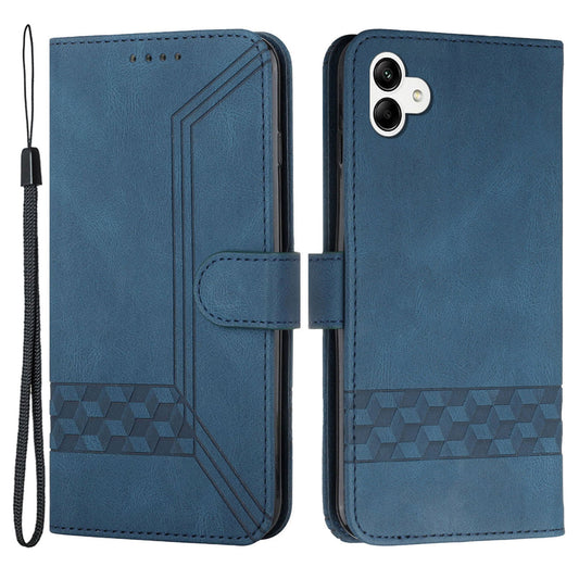 YX0010 Series Leather Phone Case for Samsung Galaxy A04 4G (164.4 x 76.3 x 9.1 mm) / A04e 4G , Wallet Stand Pattern Imprinted Flip Cover