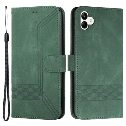 YX0010 Series Leather Phone Case for Samsung Galaxy A04 4G (164.4 x 76.3 x 9.1 mm) / A04e 4G , Wallet Stand Pattern Imprinted Flip Cover