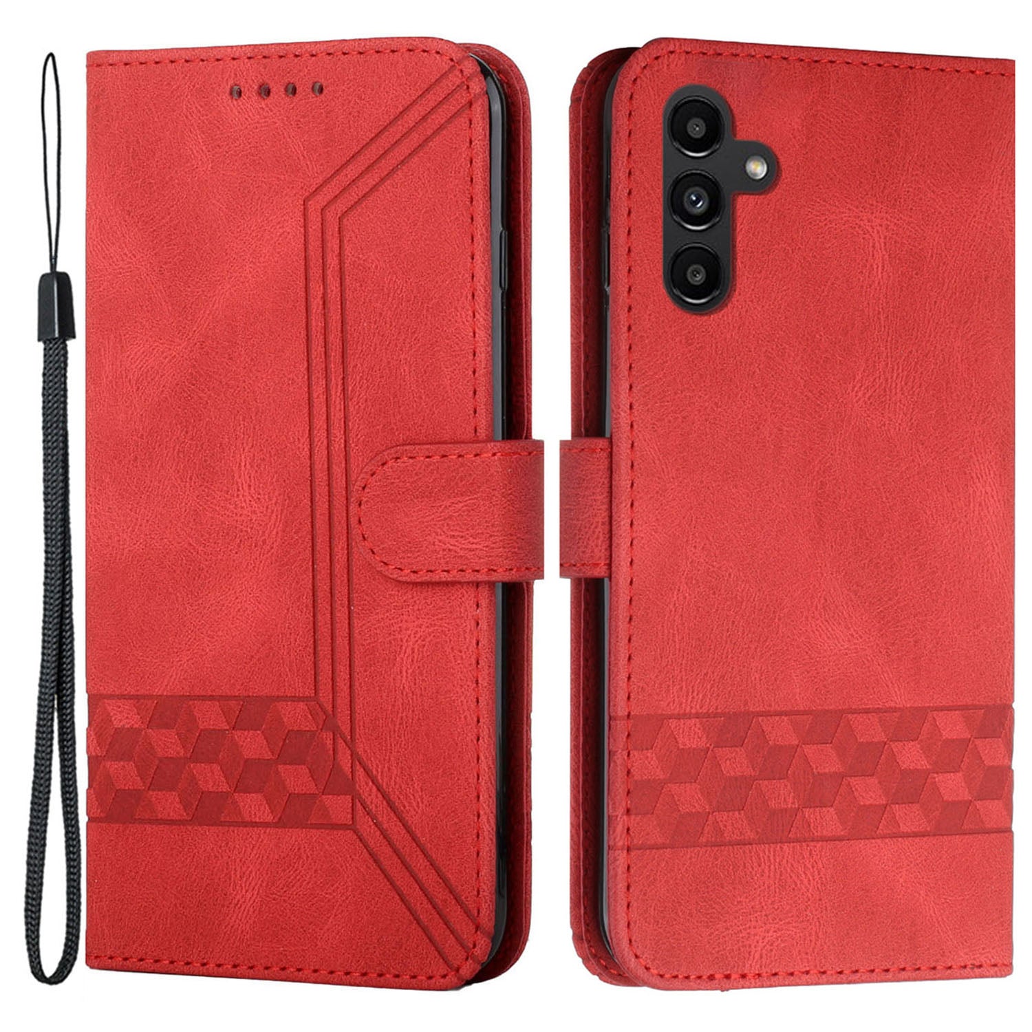 YX0010 Series for Samsung Galaxy A34 5G PU Leather Wallet Stand Phone Case Imprinted Pattern TPU Inner Shell Cover