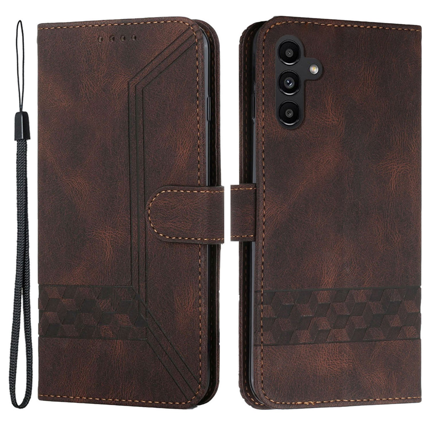 YX0010 Series for Samsung Galaxy A34 5G PU Leather Wallet Stand Phone Case Imprinted Pattern TPU Inner Shell Cover