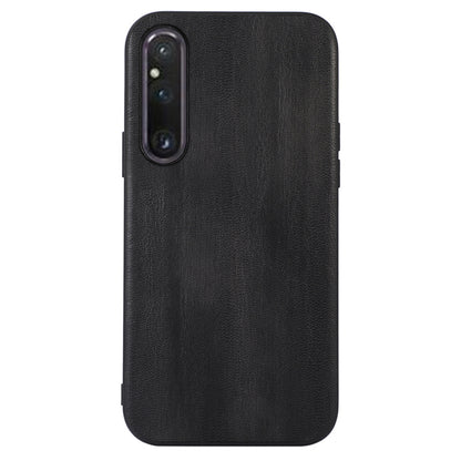 For Sony Xperia 1 V Phone Case, Cowhide Textured PU Leather Coated TPU + PC Protective Cover