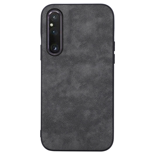 For Sony Xperia 1 V Phone Shell Textured PU Leather Coated PC+TPU Protector Cover