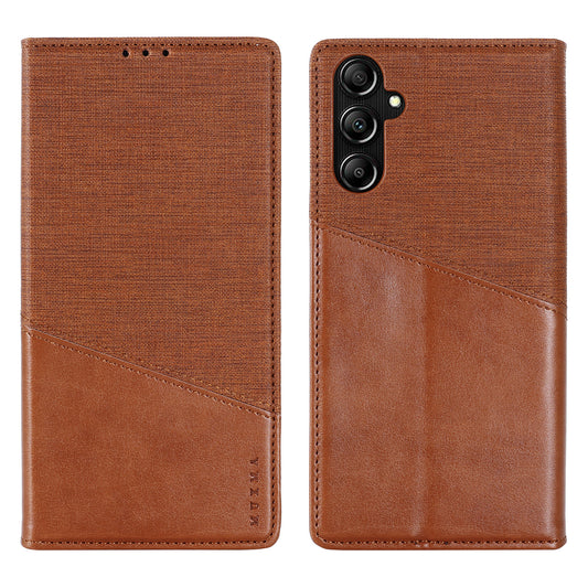 MUXMA MX109 Wallet Stand Case for Samsung Galaxy A14 4G / 5G , RFID Blocking PU Leather Phone Cover