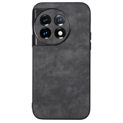 Phone Shell for OnePlus 11 5G , Textured PU Leather Coated PC+TPU Protector Cover
