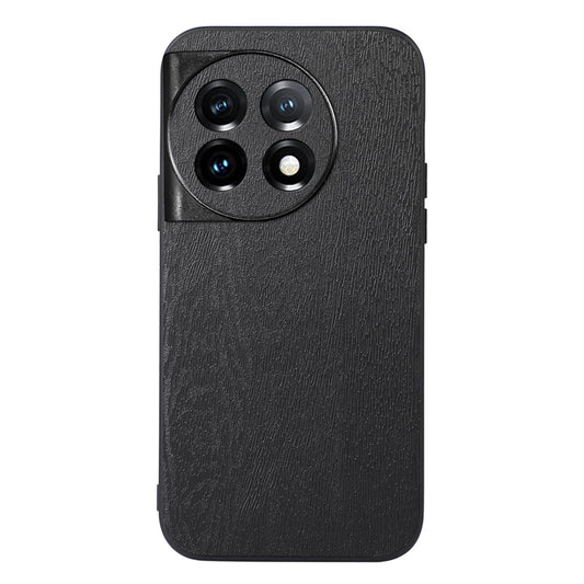 For OnePlus Ace 2 5G / 11R 5G Anti-Scratch PU Leather+PC+TPU Phone Cover Wood Grain Slim Phone Case