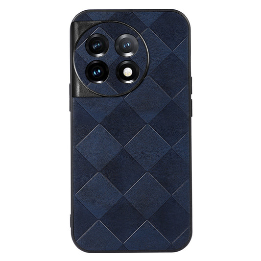 For OnePlus Ace 2 5G / 11R 5G PC+TPU+PU Leather Phone Cover Anti-Scratch Grid Texture Cell Phone Case
