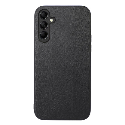 For Samsung Galaxy A24 4G Wood Grain Phone Case PU Leather Coated Hybrid PC + TPU Protector