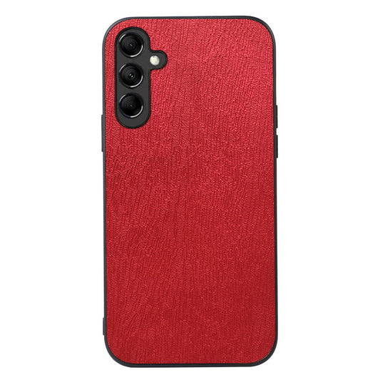 For Samsung Galaxy A24 4G Wood Grain Phone Case PU Leather Coated Hybrid PC + TPU Protector
