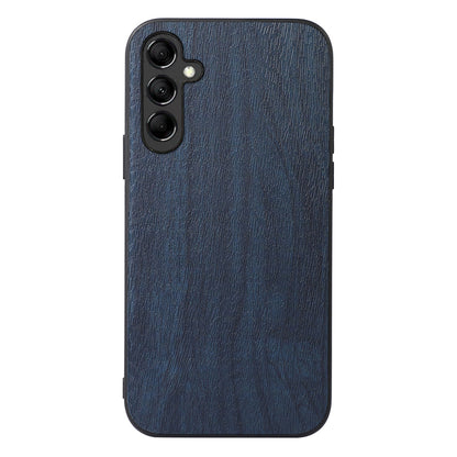 For Samsung Galaxy A24 4G Wood Grain Phone Case PU Leather Coated Hybrid PC + TPU Protector