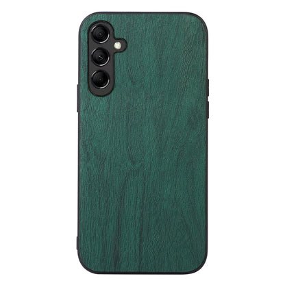 For Samsung Galaxy A24 4G Wood Grain Phone Case PU Leather Coated Hybrid PC + TPU Protector