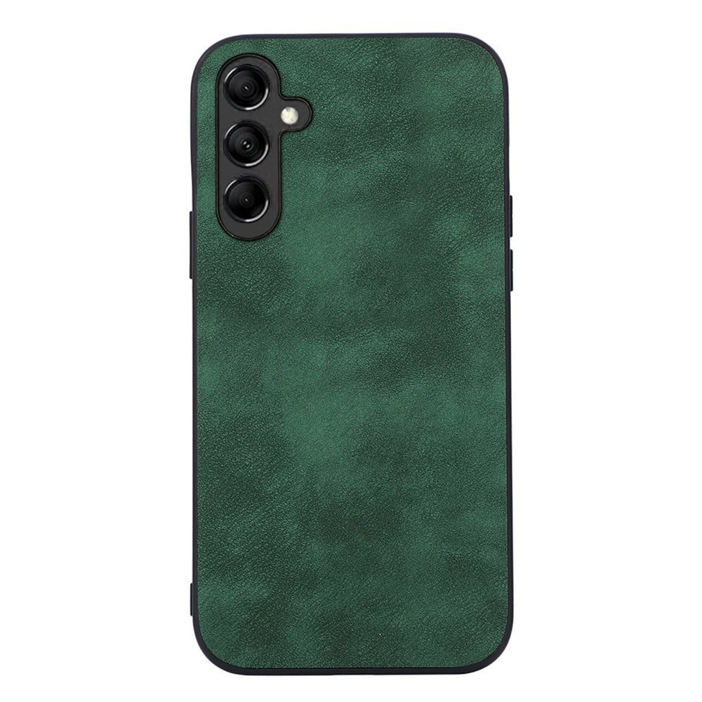 For Samsung Galaxy A24 4G Phone Case Textured PU Leather Coated PC+TPU Protector Cover