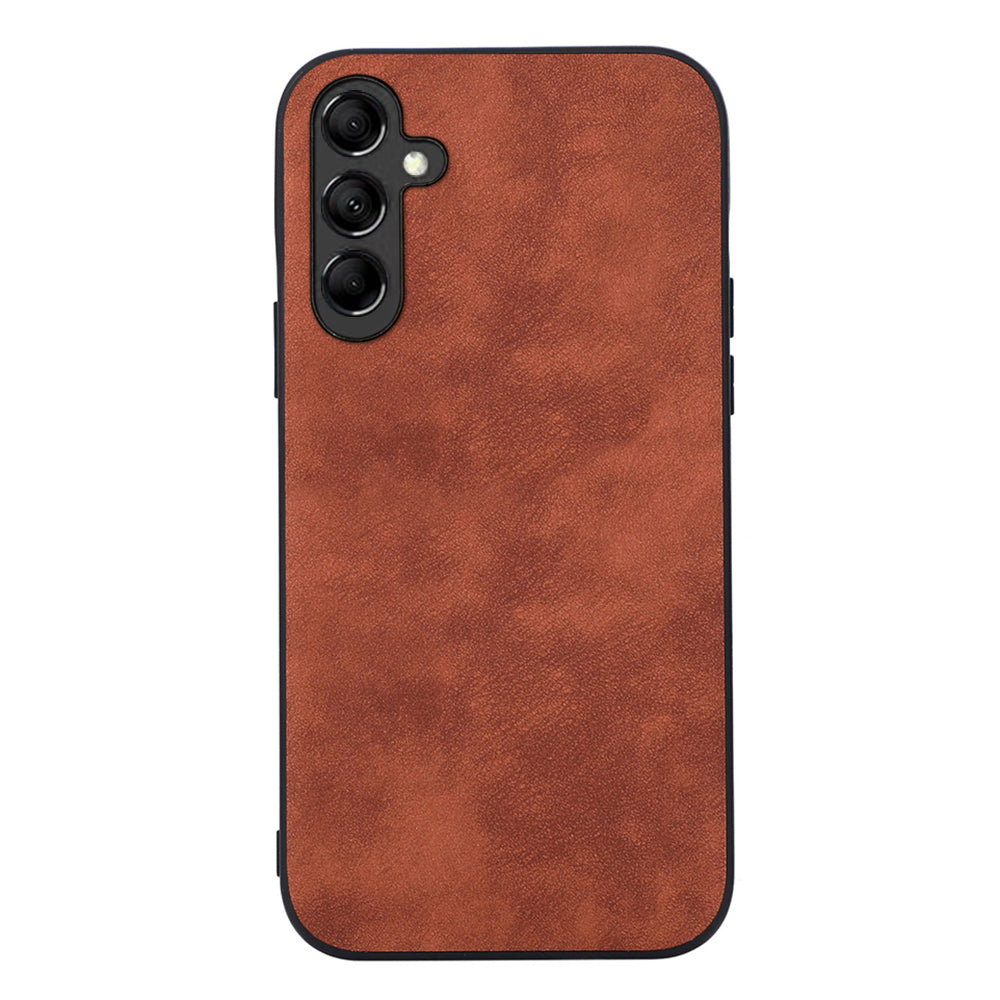 For Samsung Galaxy A24 4G Phone Case Textured PU Leather Coated PC+TPU Protector Cover