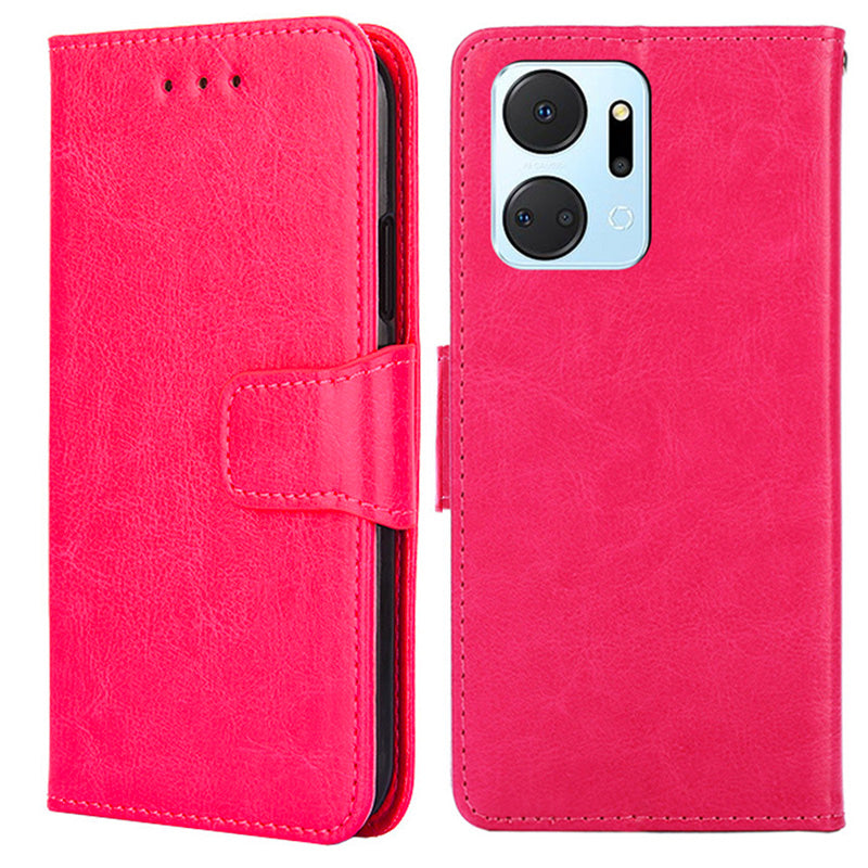 For Honor X7a 5G Shockproof Leather Wallet Phone Case Folding Stand Cover