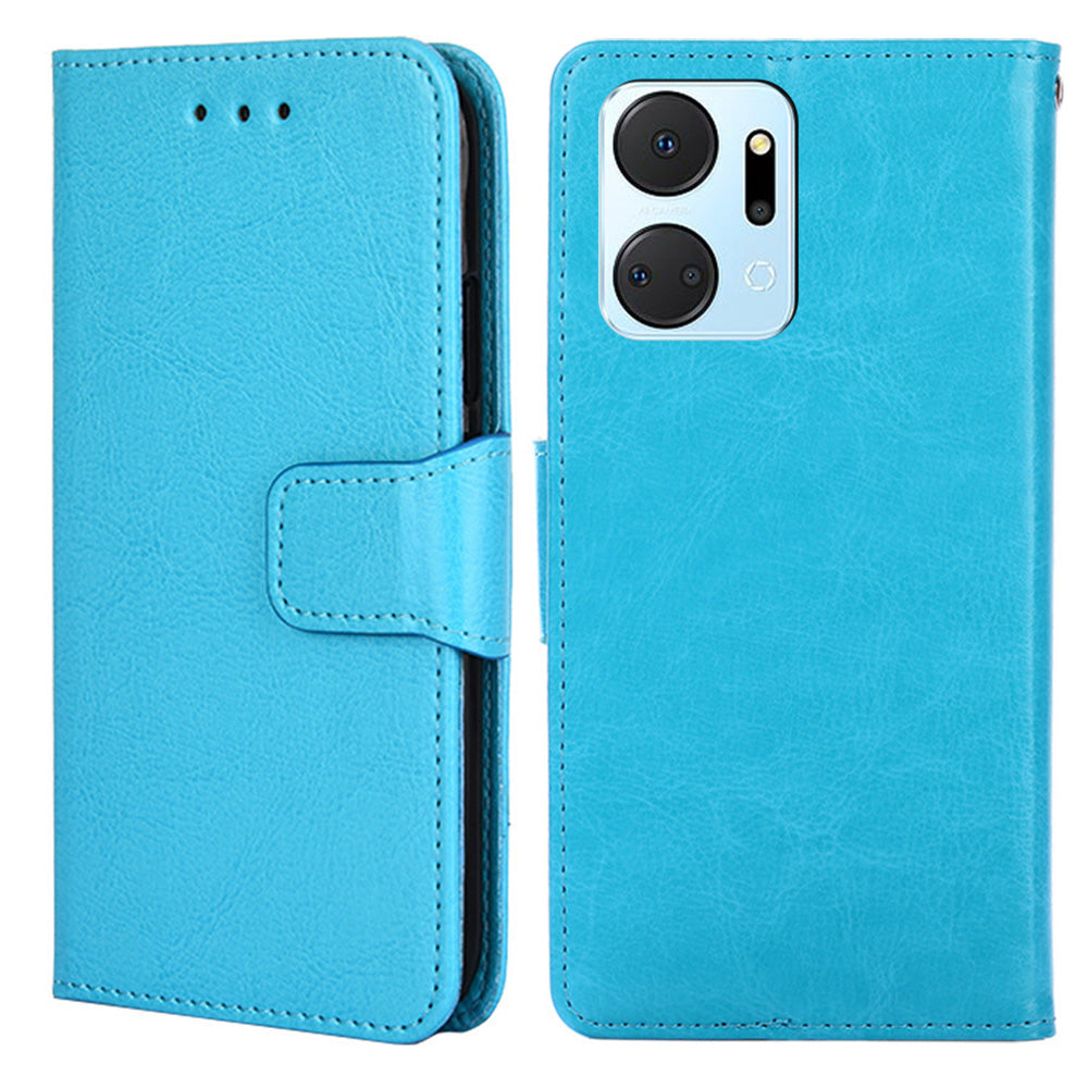 For Honor X7a 5G Shockproof Leather Wallet Phone Case Folding Stand Cover