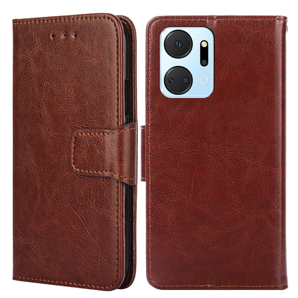 For Honor X7a 5G Shockproof Leather Wallet Phone Case Folding Stand Cover