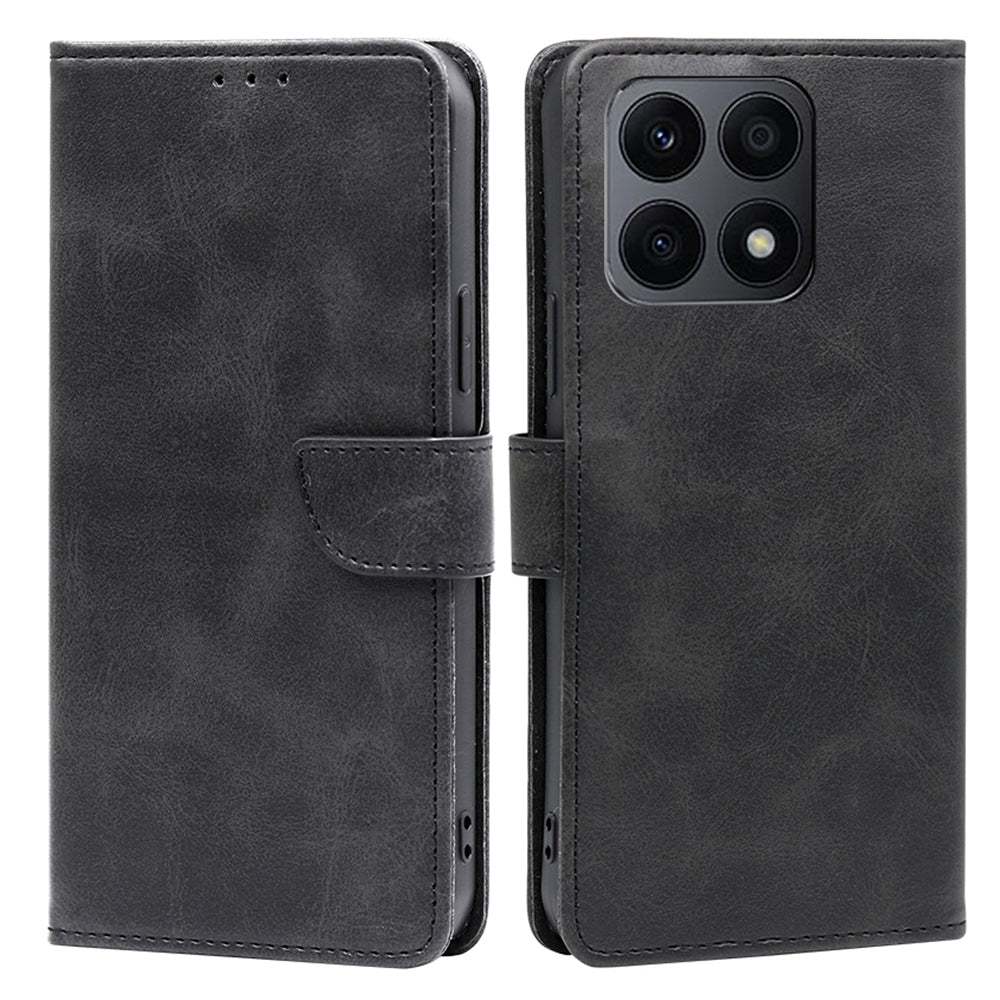 For Honor X8a 4G Wallet TPU+PU Leather Phone Case Magnetic Clasp Stand Cover