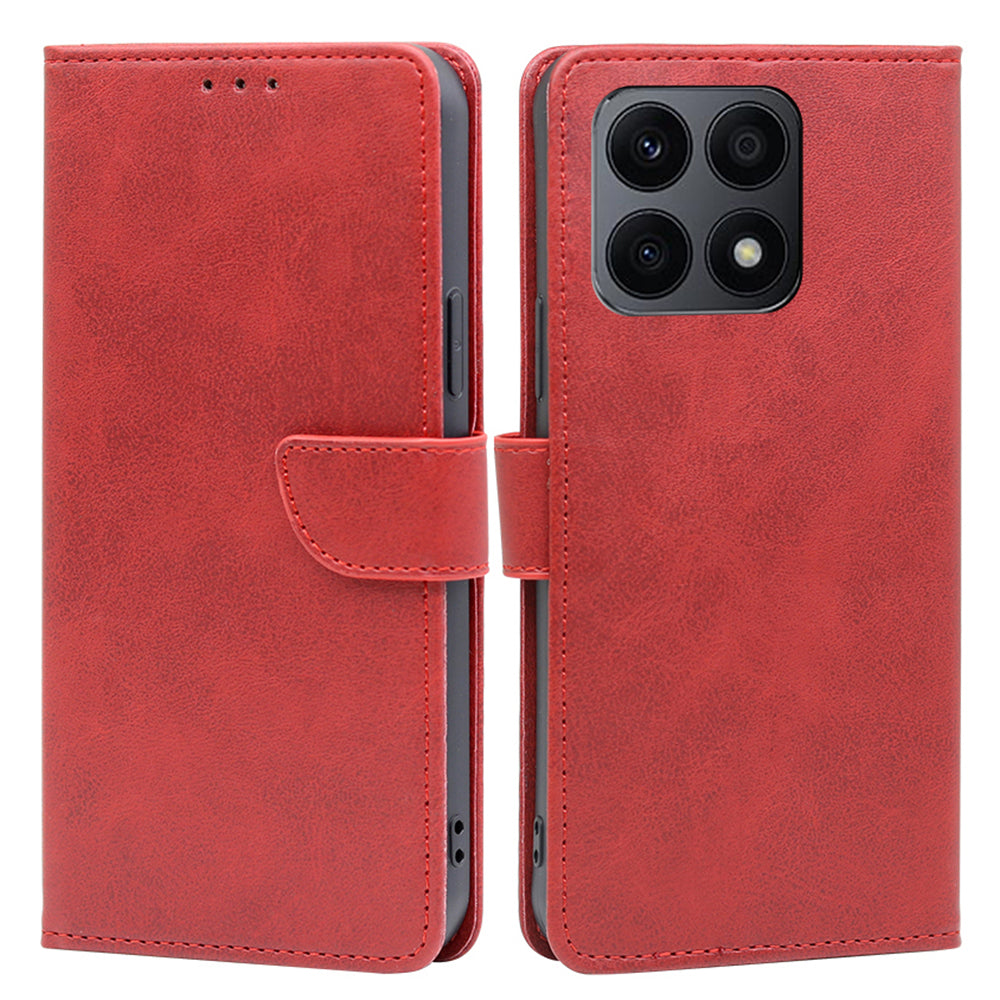For Honor X8a 4G Wallet TPU+PU Leather Phone Case Magnetic Clasp Stand Cover