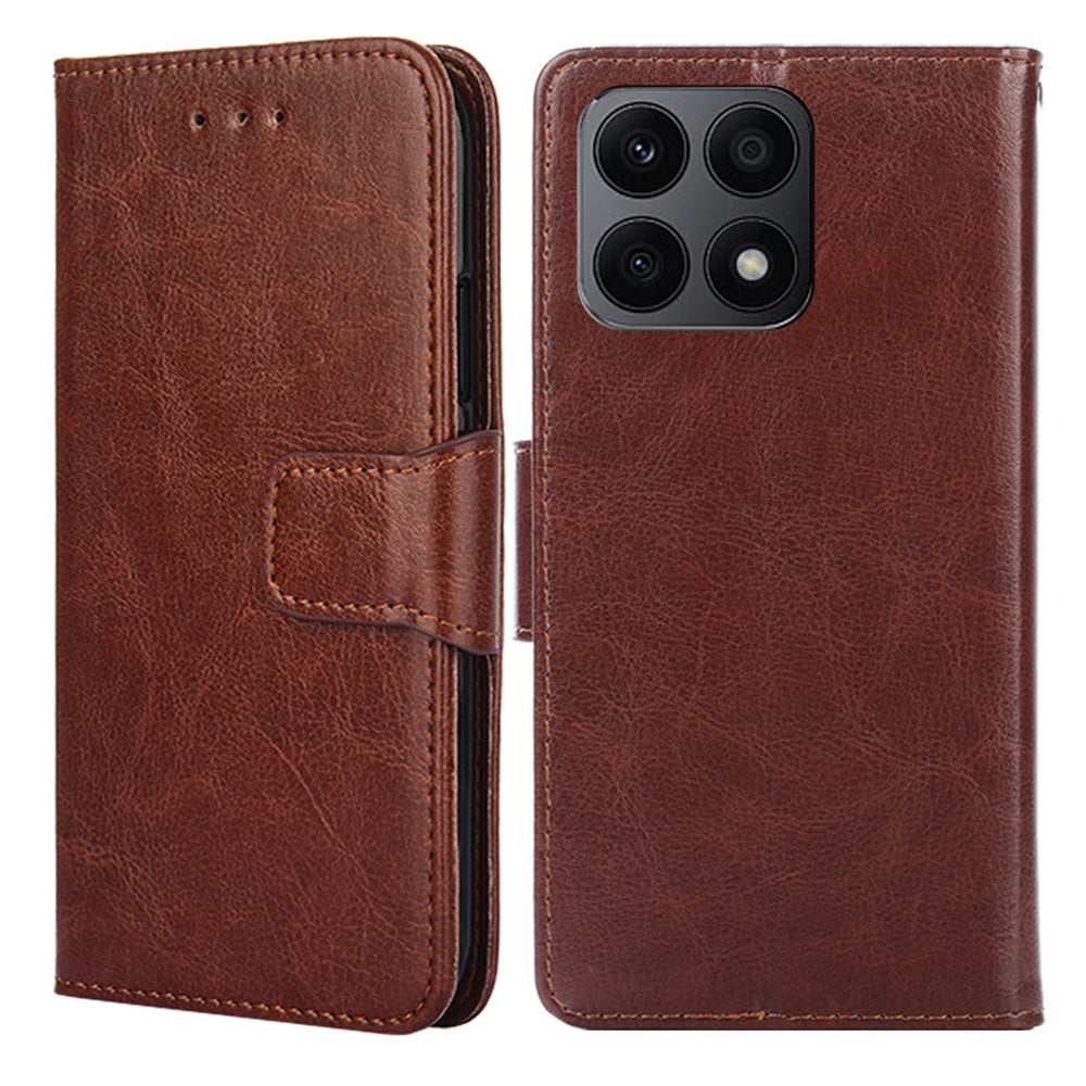 For Honor X8a 4G Shockproof Leather Wallet Phone Case Folding Stand Cover
