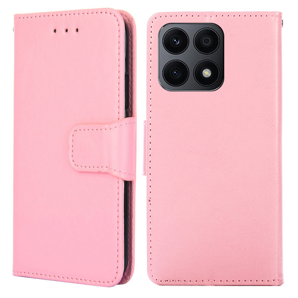 For Honor X8a 4G Shockproof Leather Wallet Phone Case Folding Stand Cover