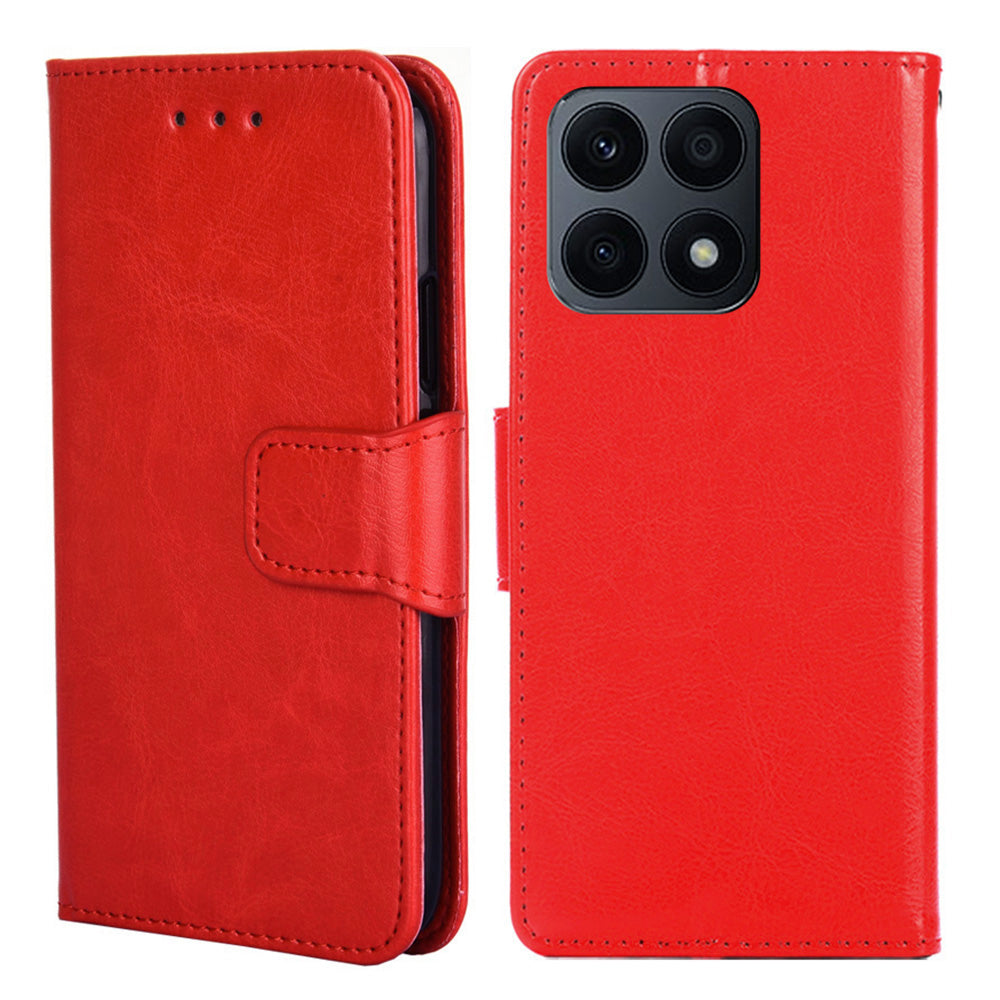 For Honor X8a 4G Shockproof Leather Wallet Phone Case Folding Stand Cover