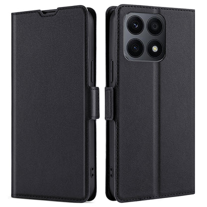 For Honor X8a 4G Ultra Thin Phone Case PU Leather Stand Card Slot Protective Cover