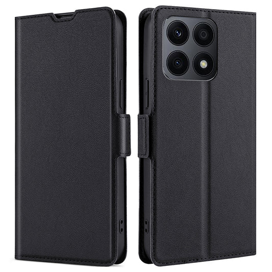 For Honor X8a 4G Ultra Thin Phone Case PU Leather Stand Card Slot Protective Cover