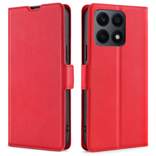For Honor X8a 4G Ultra Thin Phone Case PU Leather Stand Card Slot Protective Cover