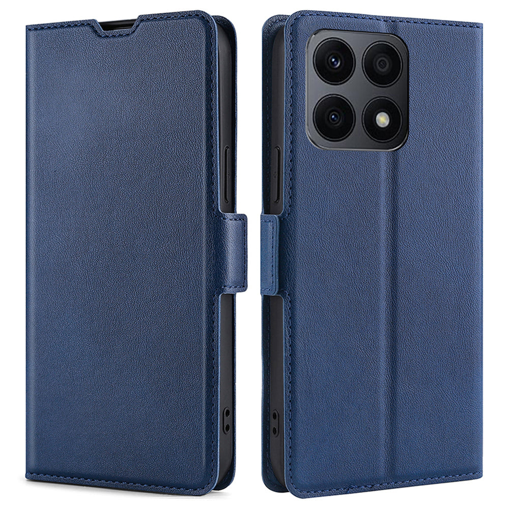 For Honor X8a 4G Ultra Thin Phone Case PU Leather Stand Card Slot Protective Cover