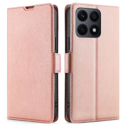 For Honor X8a 4G Ultra Thin Phone Case PU Leather Stand Card Slot Protective Cover
