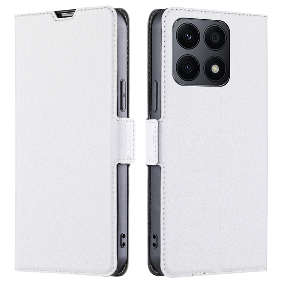 For Honor X8a 4G Ultra Thin Phone Case PU Leather Stand Card Slot Protective Cover