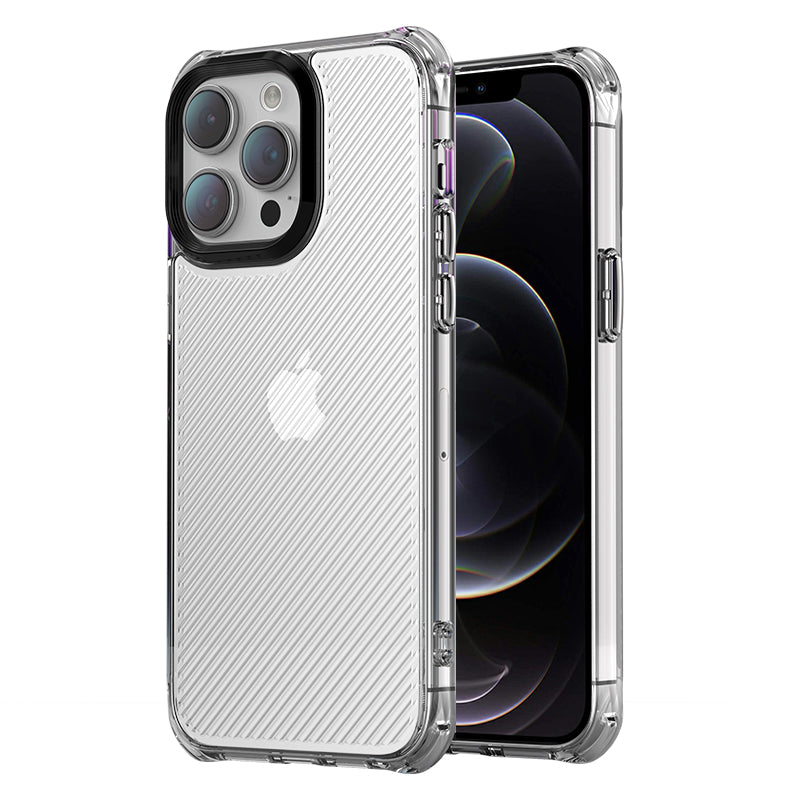 For iPhone 12 / 12 Pro Phone Case F9 Soft TPU PC Case Drop-Proof Protective Cover
