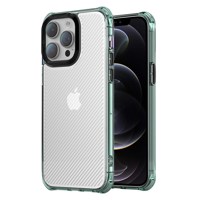 For iPhone 12 / 12 Pro Phone Case F9 Soft TPU PC Case Drop-Proof Protective Cover