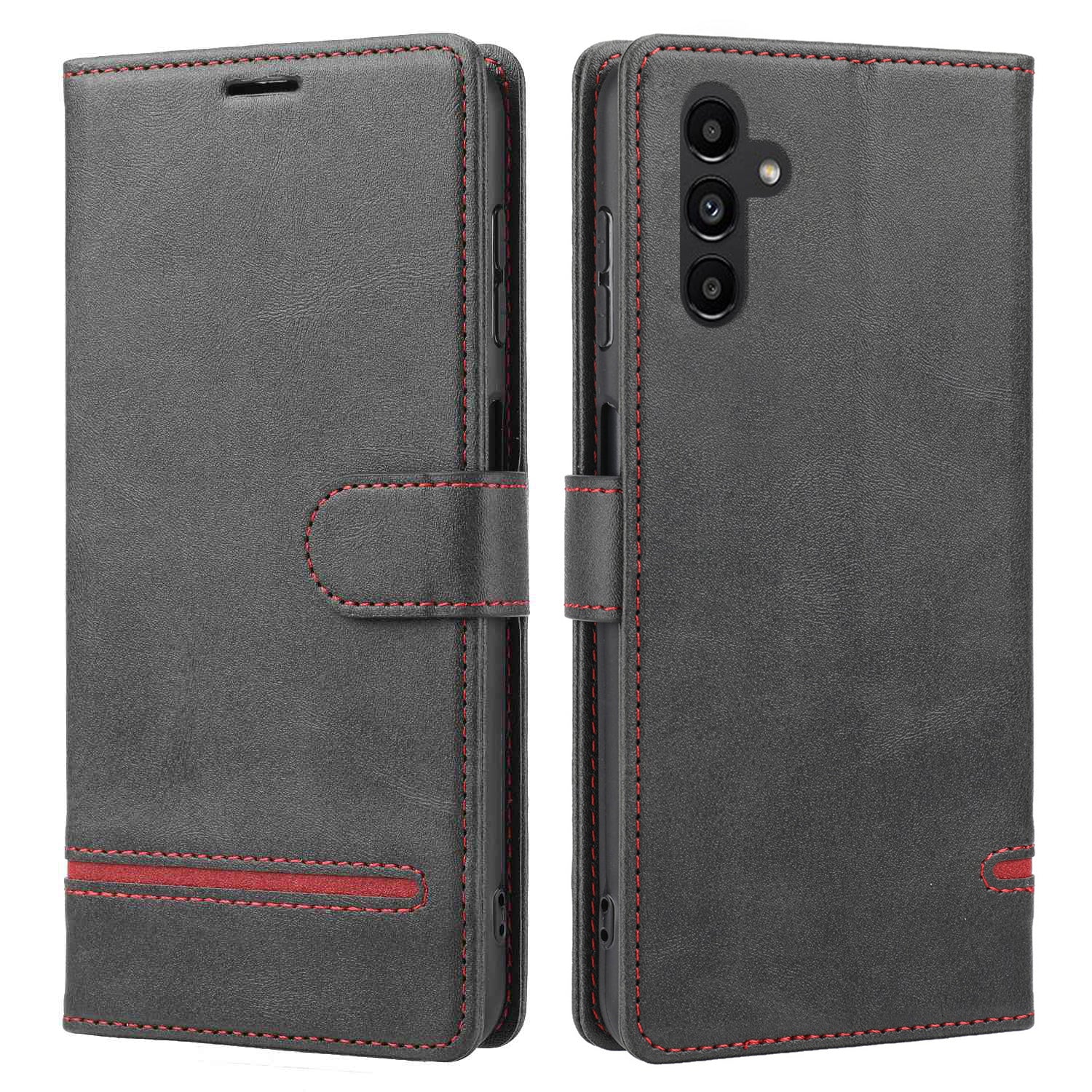 For Samsung Galaxy A34 5G Horizontal Line PU Leather Protective Case Stand Wallet Phone Cover