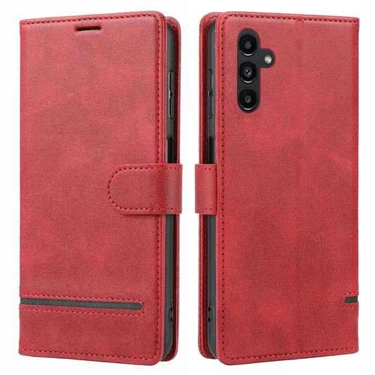 For Samsung Galaxy A34 5G Horizontal Line PU Leather Protective Case Stand Wallet Phone Cover