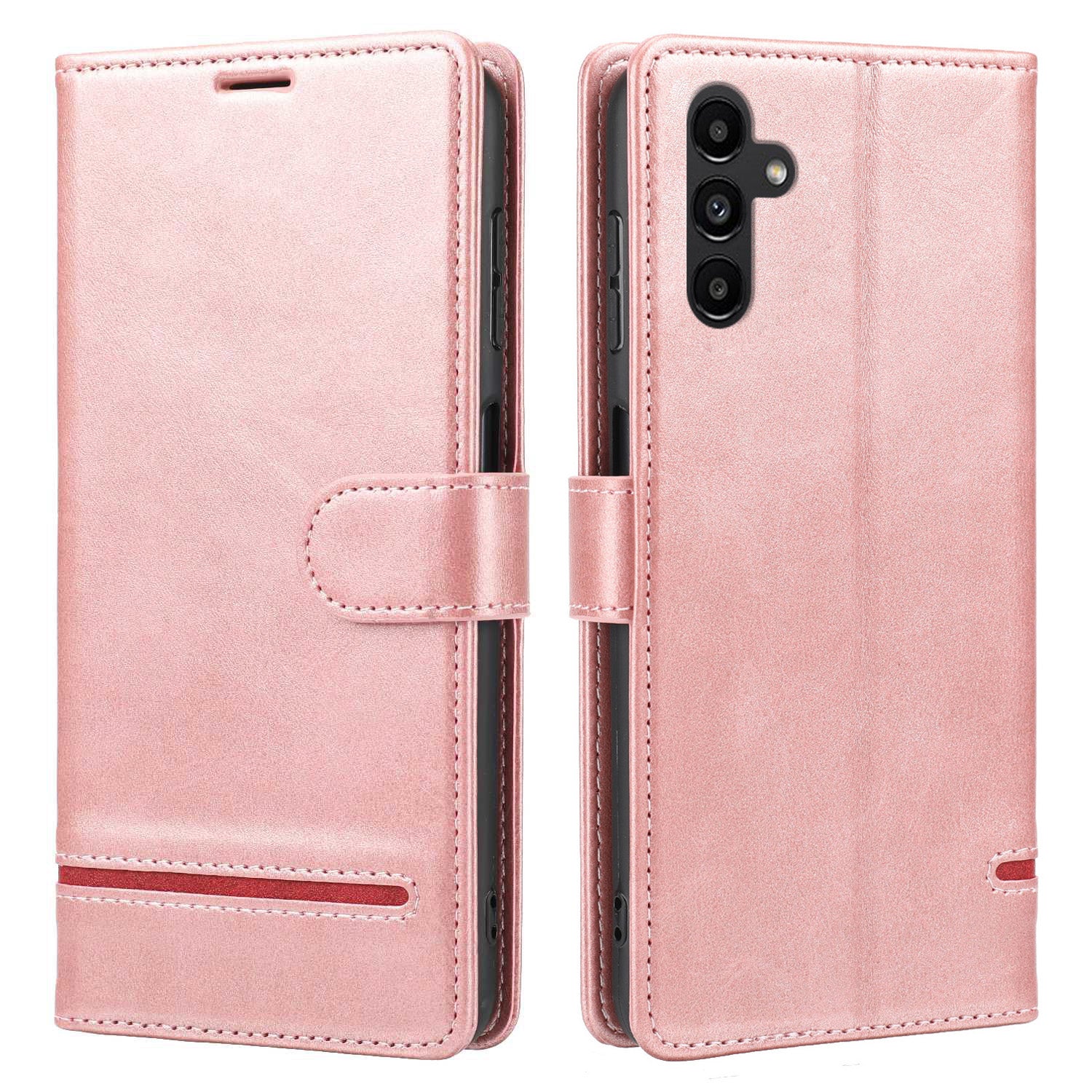 For Samsung Galaxy A34 5G Horizontal Line PU Leather Protective Case Stand Wallet Phone Cover