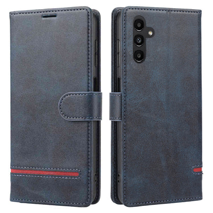 For Samsung Galaxy A34 5G Horizontal Line PU Leather Protective Case Stand Wallet Phone Cover