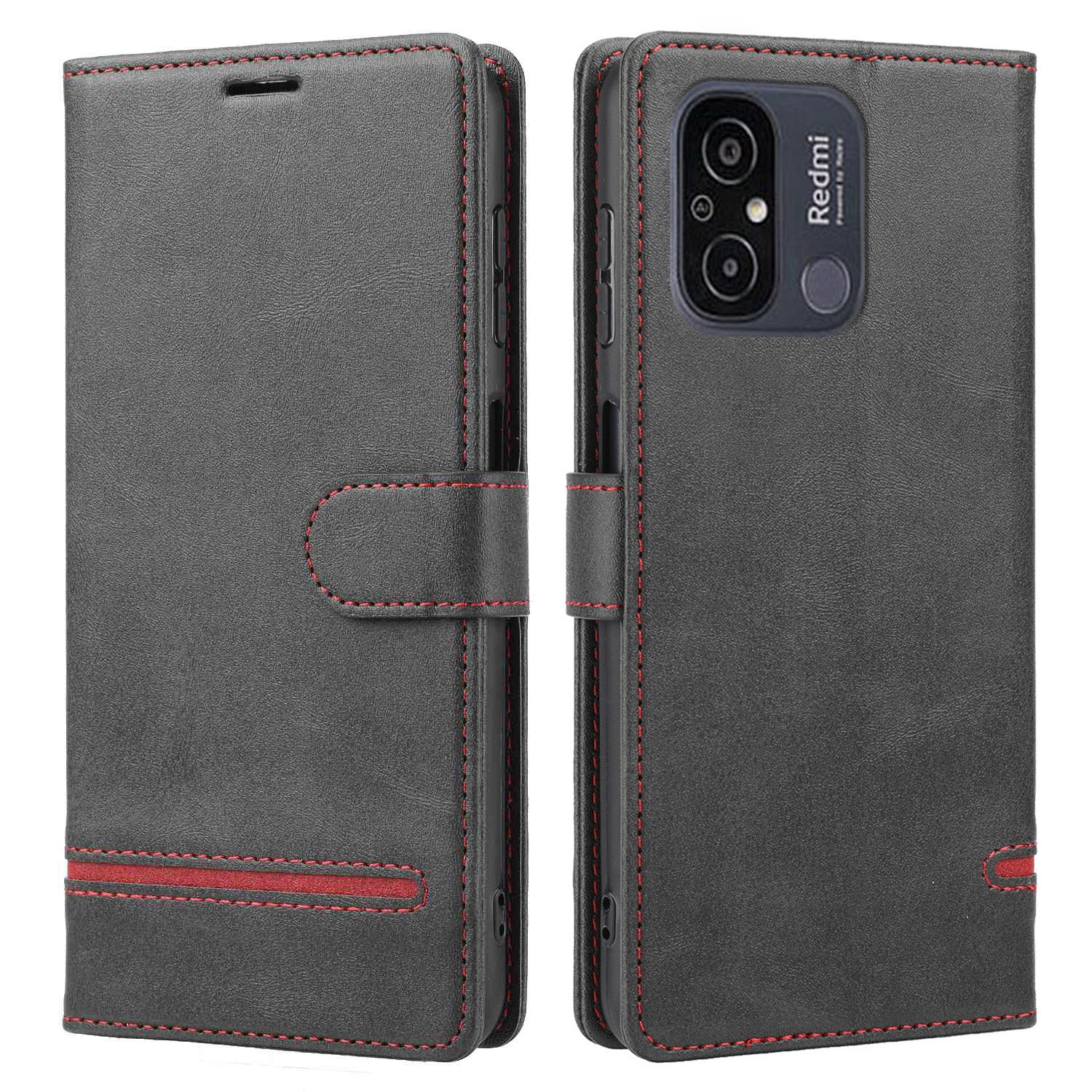 For Xiaomi Redmi 12C 4G / 11A 4G / Poco C55 4G Stand Wallet Cover Horizontal Line Leather Case