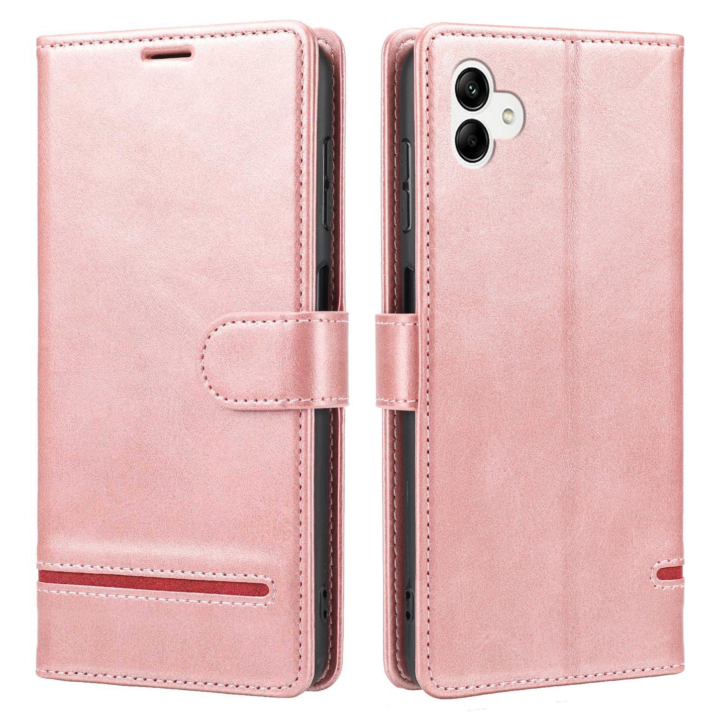 For Samsung Galaxy A04e 4G / F04 4G / M04 4G Horizontal Line PU Leather Flip Stand Case Wallet Cover