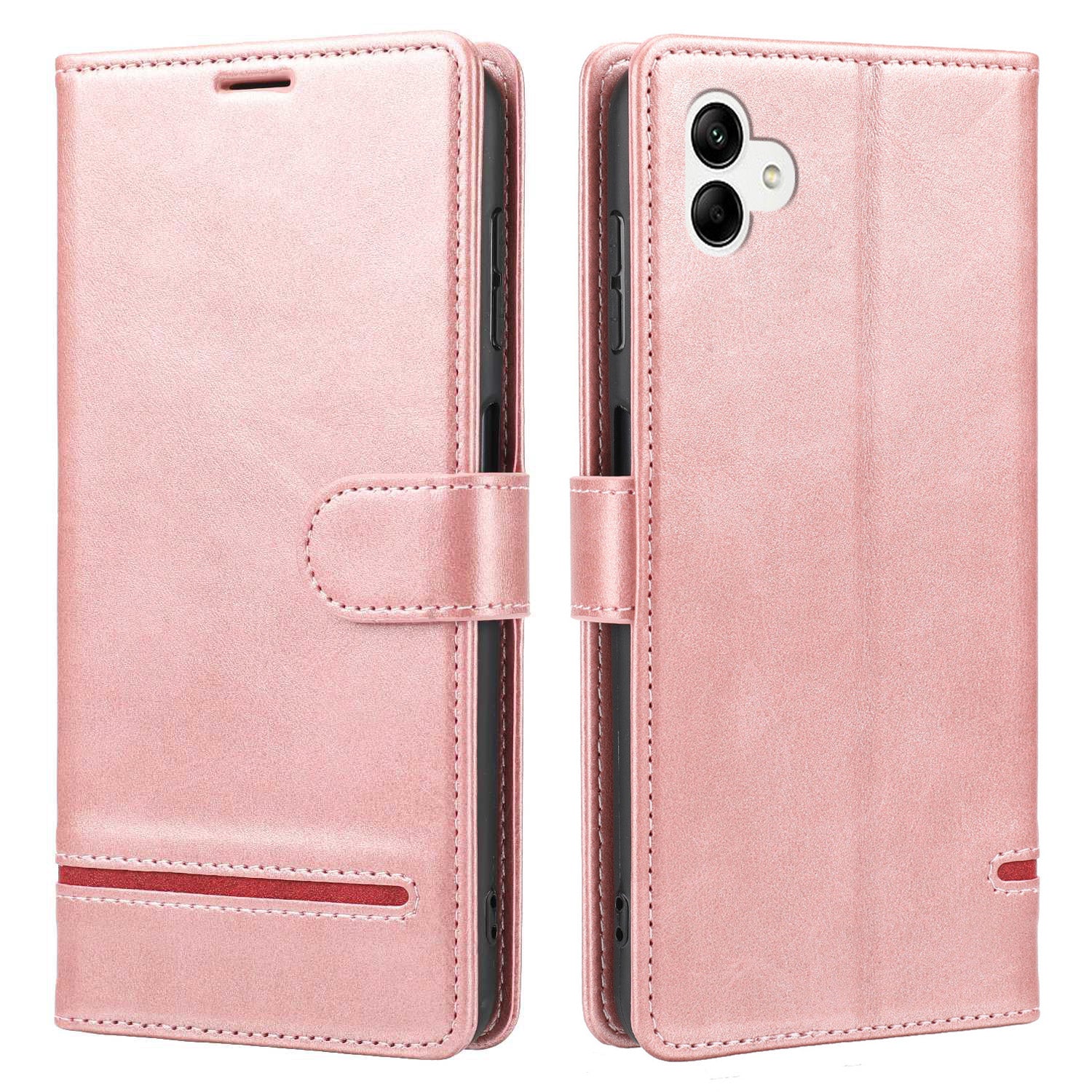 For Samsung Galaxy A04e 4G / F04 4G / M04 4G Horizontal Line PU Leather Flip Stand Case Wallet Cover