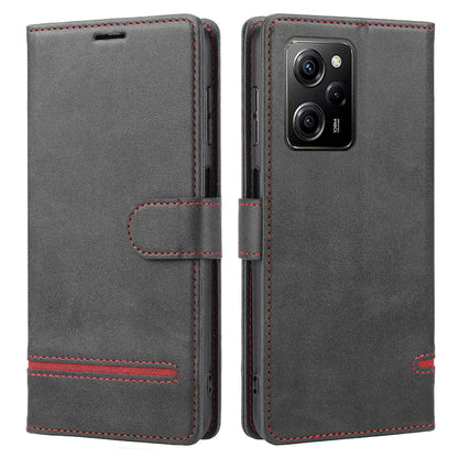 For Xiaomi Redmi Note 12 Pro 5G / 12 Pro Speed 5G / Poco X5 Pro 5G Horizontal Line Stand Wallet Leather Cover