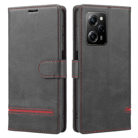 For Xiaomi Redmi Note 12 Pro 5G / 12 Pro Speed 5G / Poco X5 Pro 5G Horizontal Line Stand Wallet Leather Cover