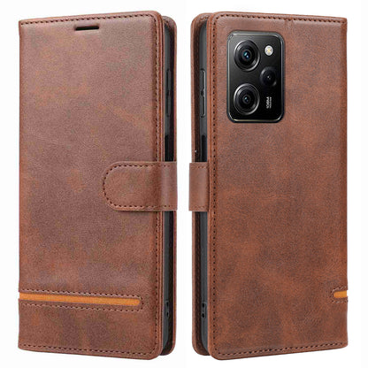 For Xiaomi Redmi Note 12 Pro 5G / 12 Pro Speed 5G / Poco X5 Pro 5G Horizontal Line Stand Wallet Leather Cover