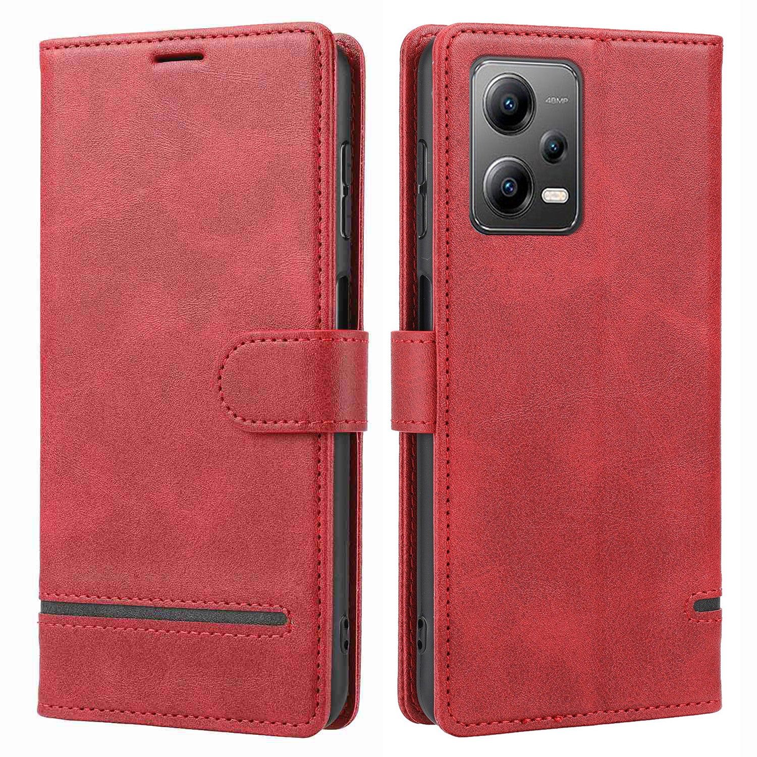 For Xiaomi Redmi Note 12 Pro+ 5G / 12 Explorer 5G Wallet Case Horizontal Line Stand Leather Cover