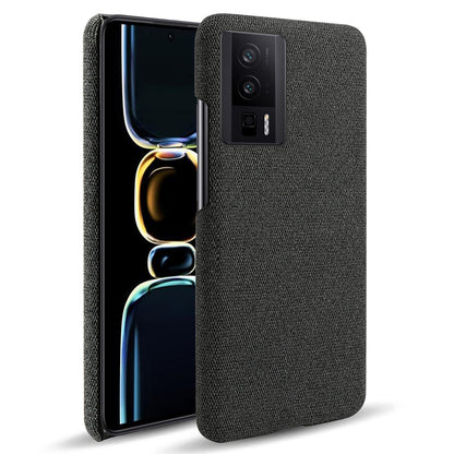 For Xiaomi Poco F5 Pro 5G / Redmi K60 Pro 5G / K60 5G Phone Case Solid Color Drop-proof Hard PC+Cloth Phone Cover