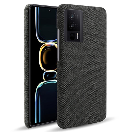 For Xiaomi Poco F5 Pro 5G / Redmi K60 Pro 5G / K60 5G Phone Case Solid Color Drop-proof Hard PC+Cloth Phone Cover