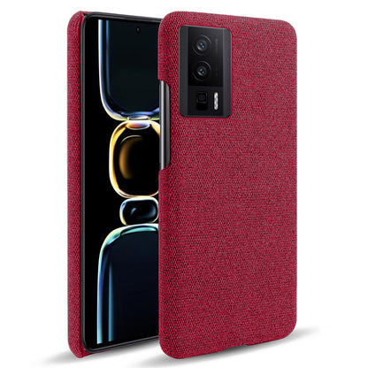 For Xiaomi Poco F5 Pro 5G / Redmi K60 Pro 5G / K60 5G Phone Case Solid Color Drop-proof Hard PC+Cloth Phone Cover