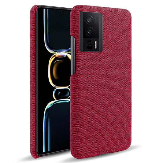 For Xiaomi Poco F5 Pro 5G / Redmi K60 Pro 5G / K60 5G Phone Case Solid Color Drop-proof Hard PC+Cloth Phone Cover