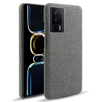 For Xiaomi Poco F5 Pro 5G / Redmi K60 Pro 5G / K60 5G Phone Case Solid Color Drop-proof Hard PC+Cloth Phone Cover