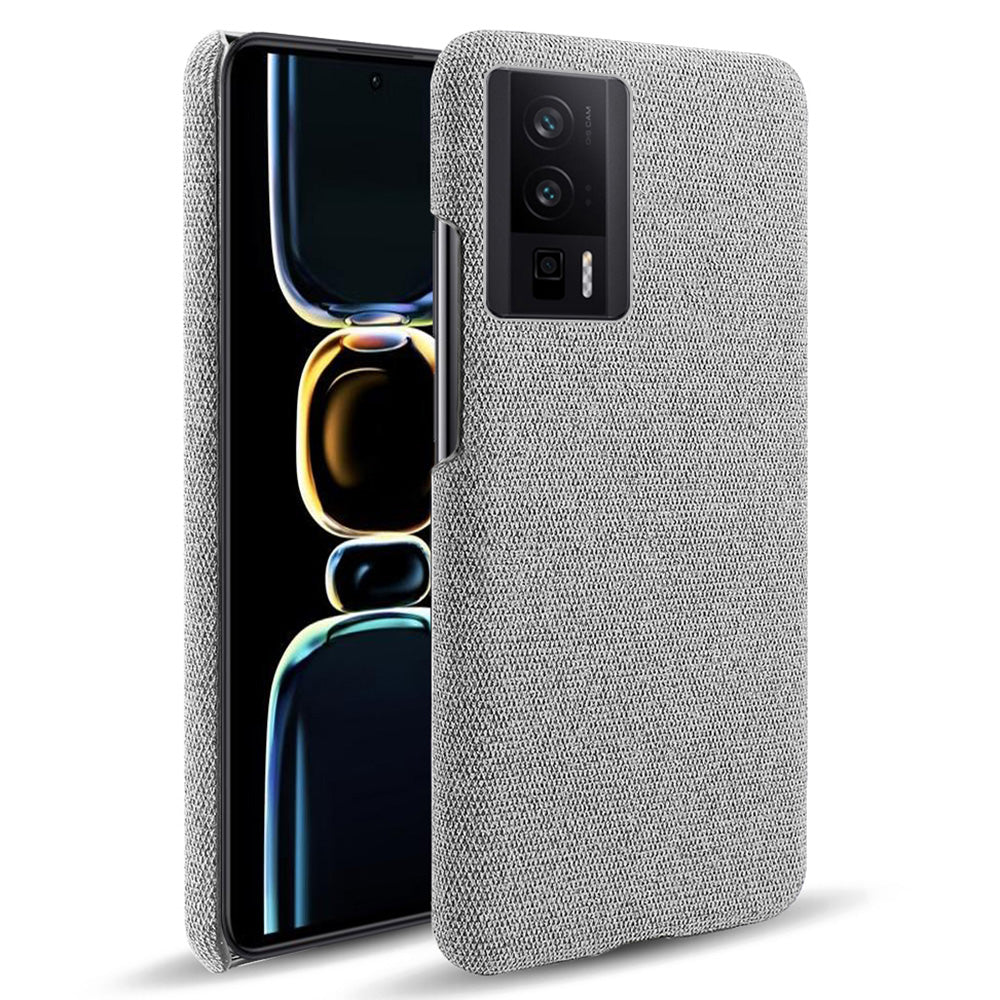 For Xiaomi Poco F5 Pro 5G / Redmi K60 Pro 5G / K60 5G Phone Case Solid Color Drop-proof Hard PC+Cloth Phone Cover