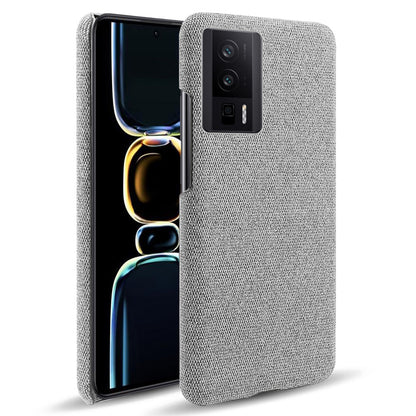 For Xiaomi Poco F5 Pro 5G / Redmi K60 Pro 5G / K60 5G Phone Case Solid Color Drop-proof Hard PC+Cloth Phone Cover